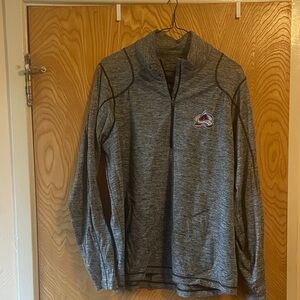 Colorado Avalanche Gray Quarter-Zip Pullover Thermal